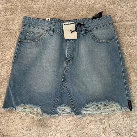 Lovely Denim Eva Denim Mini Skirt NWT size 28 - Picture 1 of 3